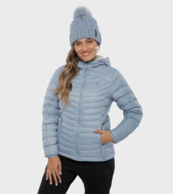 Campera de plumas de mujer Shelby con capucha