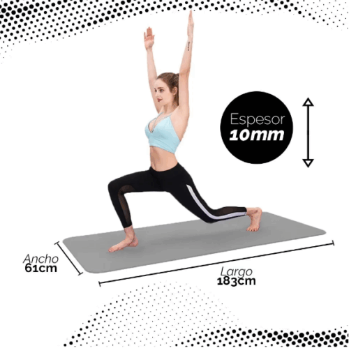 Colchoneta Yoga Mat Forest Fitness Pilates Enrollable 10mm - Imagen 2