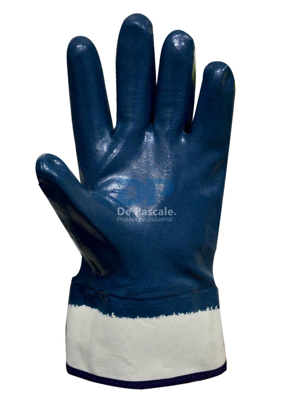 GUANTE NITRILO 11255 X MEDIO BAÑO COMPLETO AZUL PUÑO DE LONA ANTISHOCK - Imagen 2