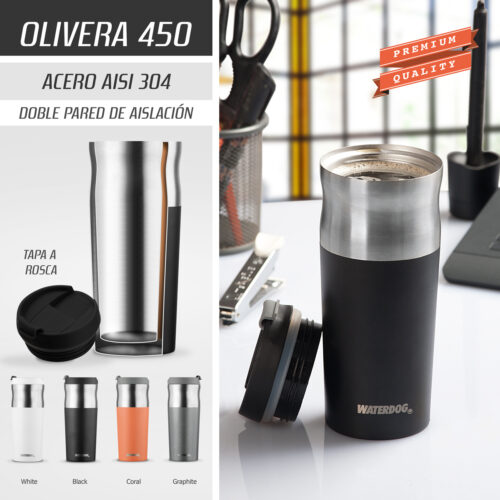 VASO ACERO INOXIDABLE OLIVERA 450 - Imagen 4