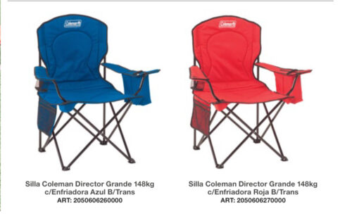 Silla Plegable Coleman Director Hasta 148kg con Enfriadora