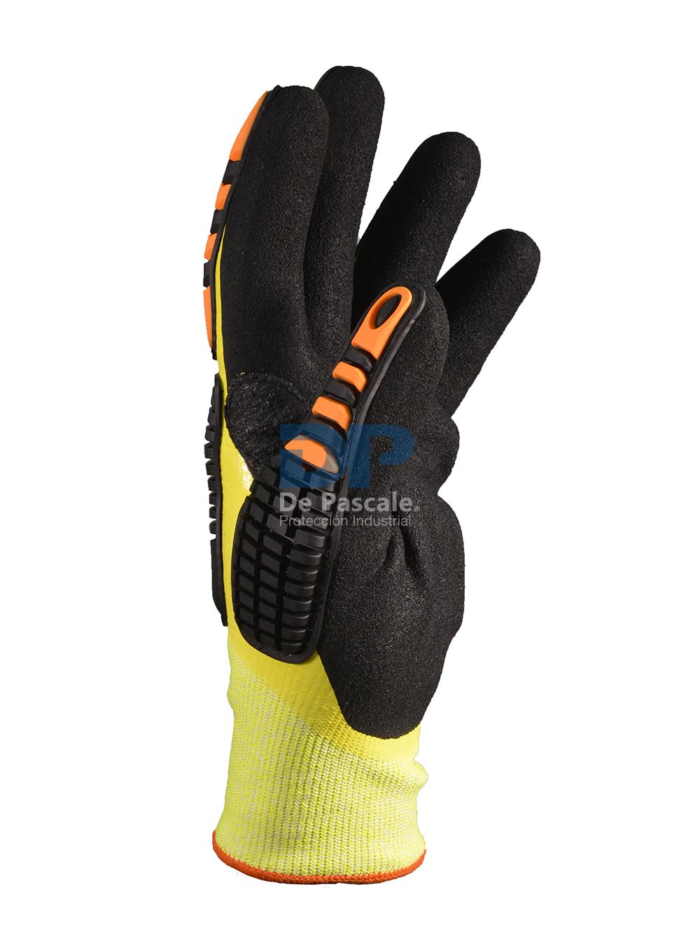 GUANTE TEJIDO, TALLE 10 SIN COSTURA ANTICORTE G13 DOBLE BAÑO NITRILO, REFUERZO TPR ANTIGOLPE - Imagen 3