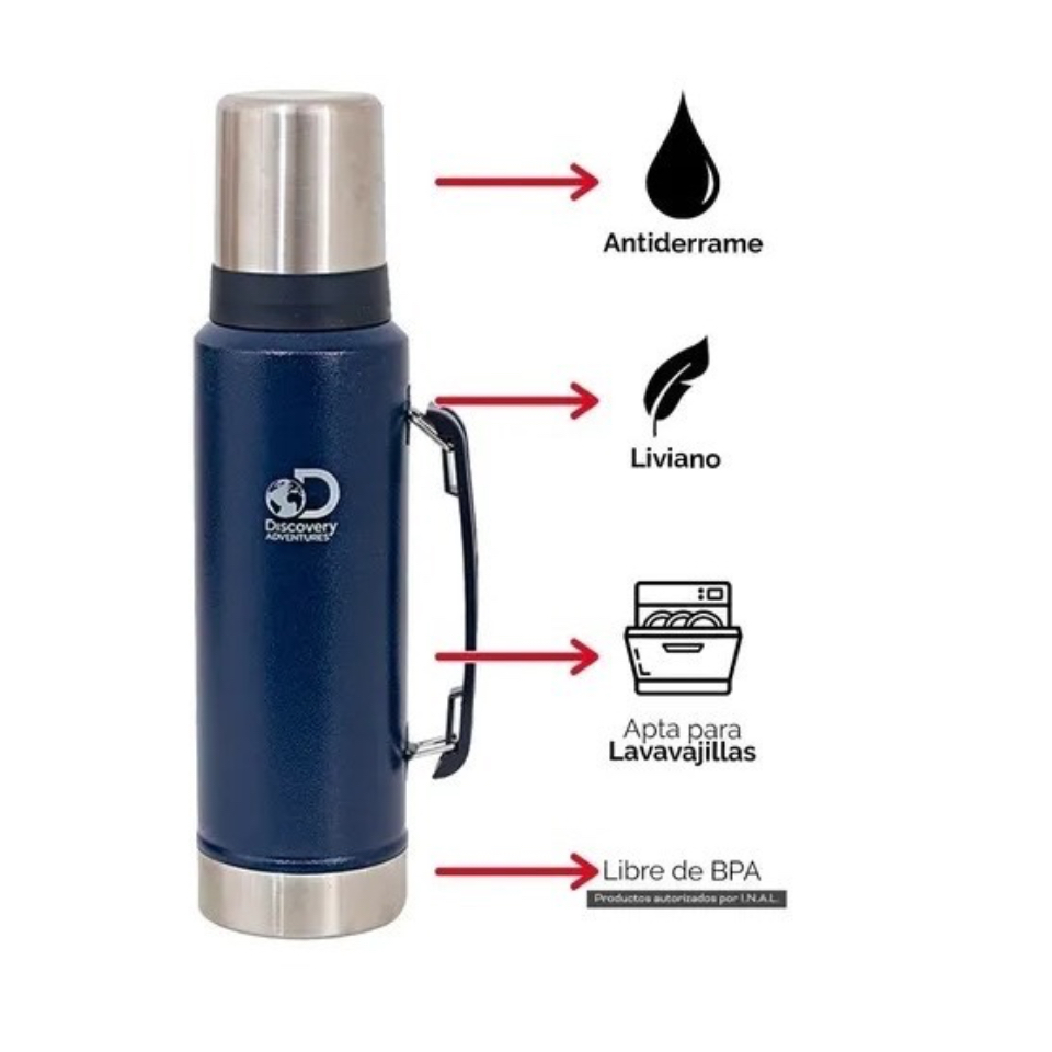 TERMO DISCOVERY 1,3 LITROS ACERO INOXIDABLE - Imagen 7