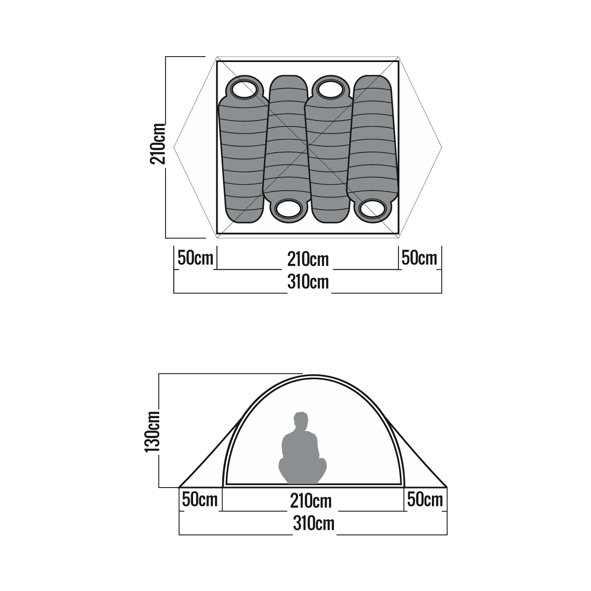 CARPA 3 PERSONAS - ACONCAGUA PLUS - Imagen 2