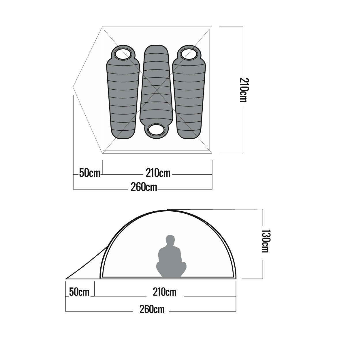 CARPA 3 PERSONAS- DOME II - Imagen 2