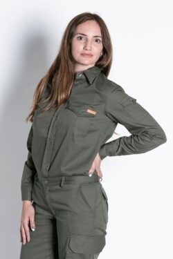 Camisa mujer manga larga 100% algodón