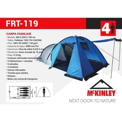 Carpa FRT-119 4 PERSONAS Mckinley - Imagen 2